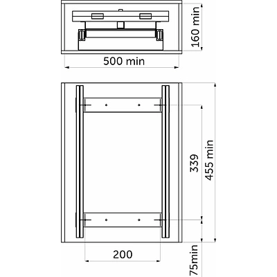 Доска гладильная встраиваемая, серый AKS - фото 2