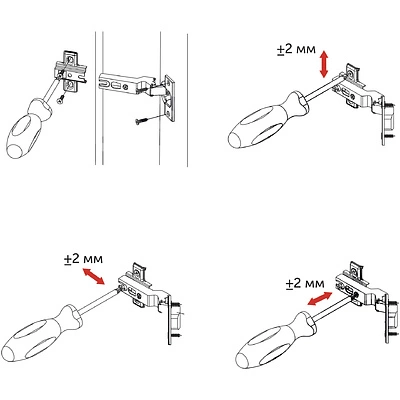 Петля угловая -30° с пружиной 45мм h4 slide-on AKS - фото 4