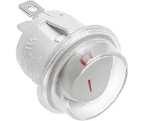 Выключатель врезной круглый с влагозащитой IP44 (крышка съемная), белый, 1500W