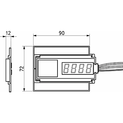 Сенсорный выключатель для зеркала с индикатором времени и температурой TTS-A03, 60W, AKS - фото 2