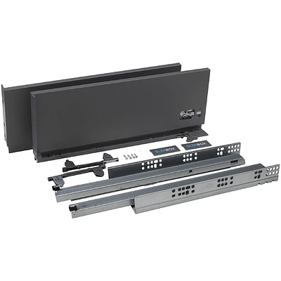 Система ящиков Slimbox AKS L-500 графит высокий PUSH TO OPEN H=175 ДСП 16мм - фото 2