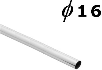 Труба d16 L-1000 (1,0мм) хром AKS - фото 1